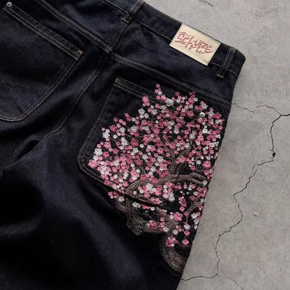 Viral Blossom Jeans ~ Cherry Blossoms