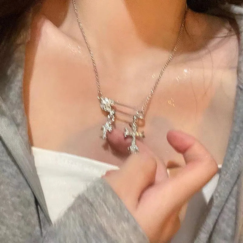 Loréno Chrome Paperclip Necklace